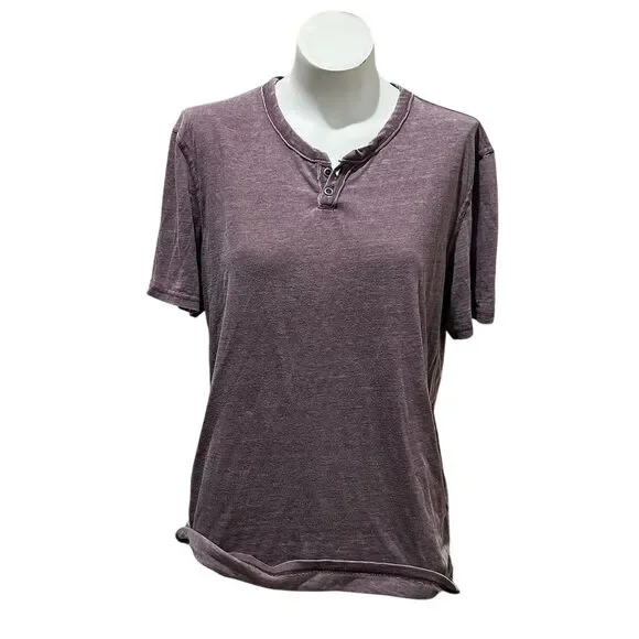 Lucky Brand Shirts Lucky Brand Mens Purple Notch Neck Tshirt